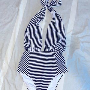 Plunging One Piece Swimsuit